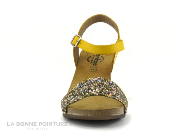 shopping pas cher Jordana 2290 Jaune – Glitter – Sandale Talon Haut 3