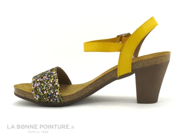 shopping pas cher Jordana 2290 Jaune – Glitter – Sandale Talon Haut 4