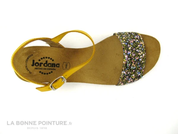 shopping pas cher Jordana 2290 Jaune – Glitter – Sandale Talon Haut 7