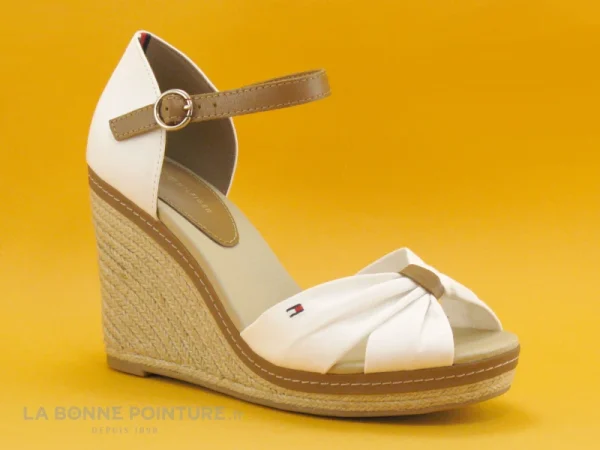 Tommy Hilfiger FW0FW00905 ICONIC ELENA-121 Whisper White-Sandale boutique en france 1