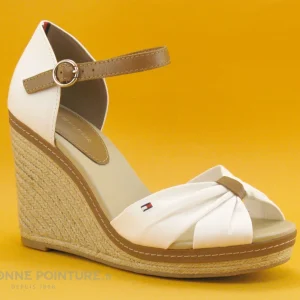 Tommy Hilfiger FW0FW00905 ICONIC ELENA-121 Whisper White-Sandale boutique en france 17