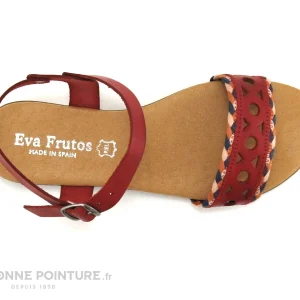 Eva Frutos 9189 Rouge – Sandale Plate Rouge – Femme en solde 19