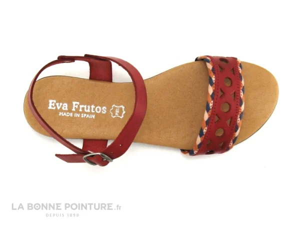 Eva Frutos 9189 Rouge – Sandale Plate Rouge – Femme en solde 7