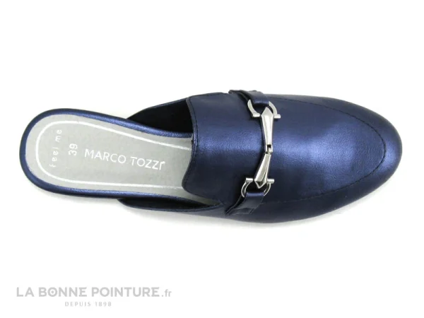 Marco Tozzi 2-27300-22 Navy Metallic – Sabot Mode Femme meilleur cadeau 7