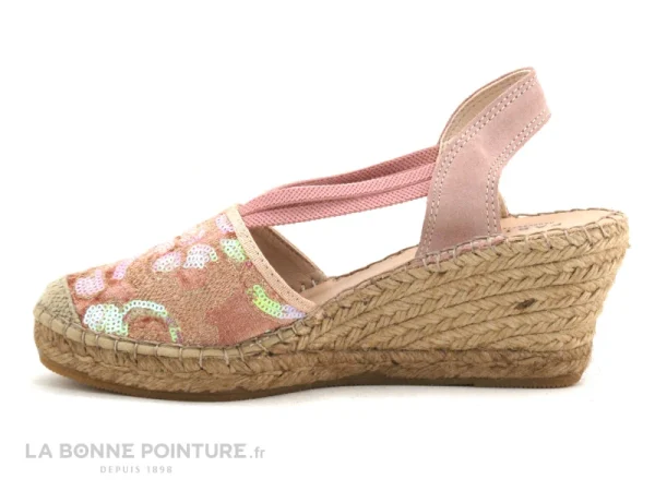 à prix d'occasion Fabiolas 307180 Rose – Sequins – Espadrille Compensee 4