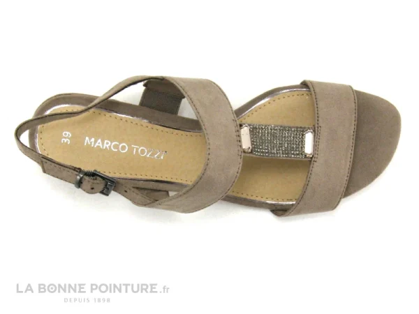 Marco Tozzi 2-28202-22 Taupe – Nu-pieds Talon Large vente luxe pas cher 7