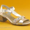 fashioniable Geo Reino VUA Argent Jasmine Blanc – Sandale Femme 25