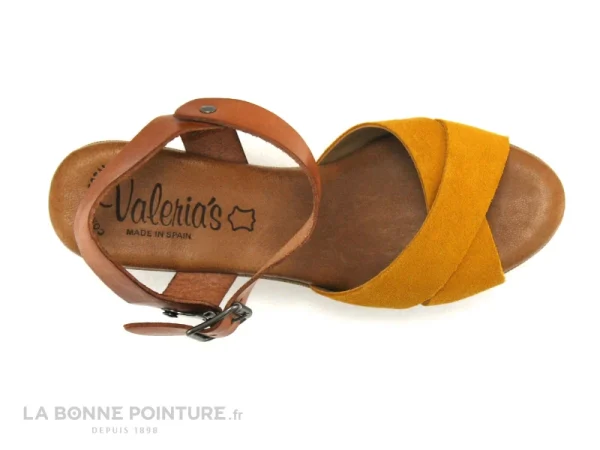 Valeria’s Valerias 5208 Ocre – Marron – Sandale Talon – Jaune bas prix 7