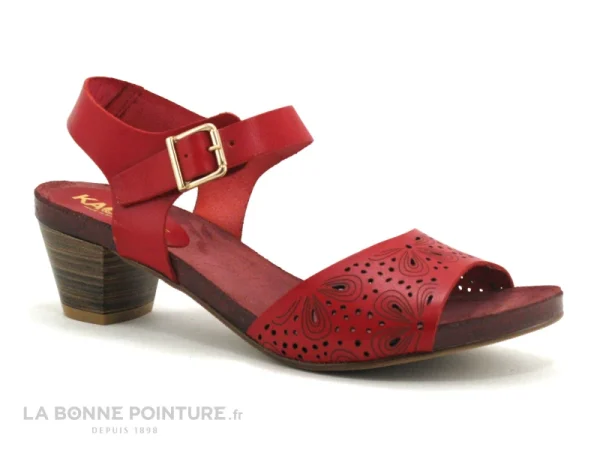 Meilleur Prix Kaola 610 A Rouge – Sandale Femme Petit Talon 6