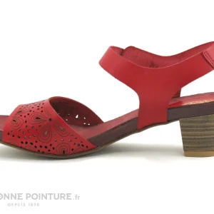 Meilleur Prix Kaola 610 A Rouge – Sandale Femme Petit Talon 13