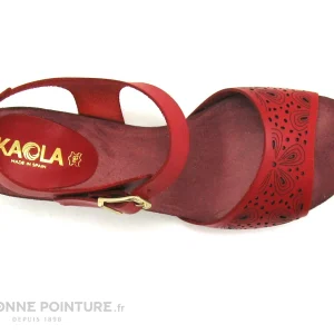 Meilleur Prix Kaola 610 A Rouge – Sandale Femme Petit Talon 19