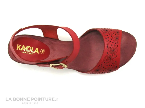 Meilleur Prix Kaola 610 A Rouge – Sandale Femme Petit Talon 7