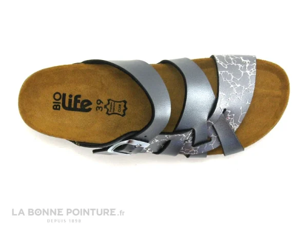 Bio Life BioLife 0004 ESC01 Anthracite Argent – Mule Reglable Femme REMISE allant jusqu. 7