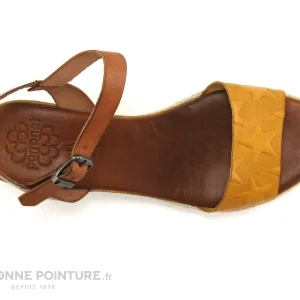 Porronet FI2429 – Marron – Jaune Moutarde – Sandale Compensee l'unique style 19