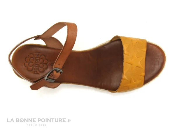 Porronet FI2429 – Marron – Jaune Moutarde – Sandale Compensee l'unique style 7