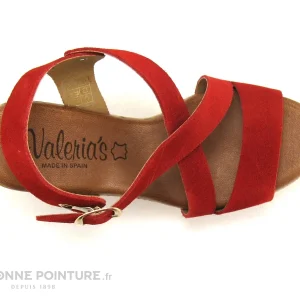 Les achats en ligne Valeria’s Valerias 5210 – Nu-pieds Rouge – Talon Haut Et Large 19