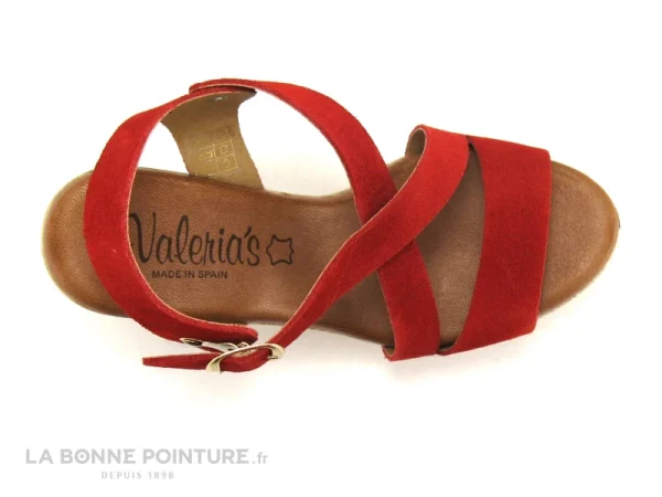 Les achats en ligne Valeria’s Valerias 5210 – Nu-pieds Rouge – Talon Haut Et Large 7