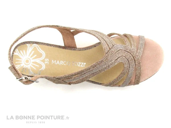 se précipiter pour acheter Marco Tozzi 2-28326-22 – Rose Metallic – Nu-pieds Compense 7