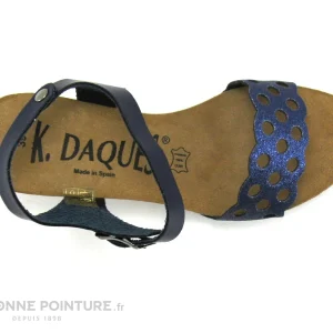 K DAQUES – Jina – Bride Ajouree – Sandale Bleu Marine haute qualité 19