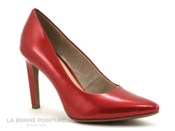 destockage Marco Tozzi 2-22415-20 Chili Metal – Rouge Verni Talon Escarpin 1