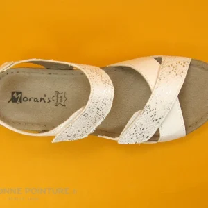 Moran’s Morans MEFFET Blanc Argent – Nu-pieds Femme Avec Brides A Scratch Boutique officielle 10