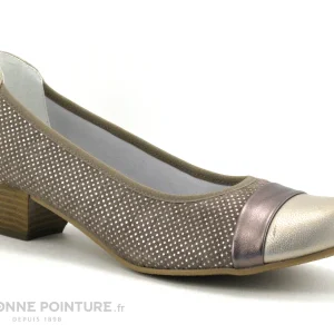 Inéa Inea RIO Taupe – Escarpin Petit Talon En Cuir Boutique officielle 17