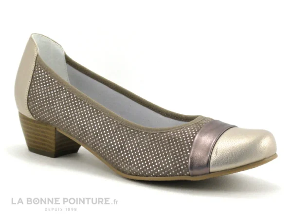 Inéa Inea RIO Taupe – Escarpin Petit Talon En Cuir Boutique officielle 6