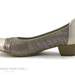 Inéa Inea RIO Taupe – Escarpin Petit Talon En Cuir Boutique officielle 13