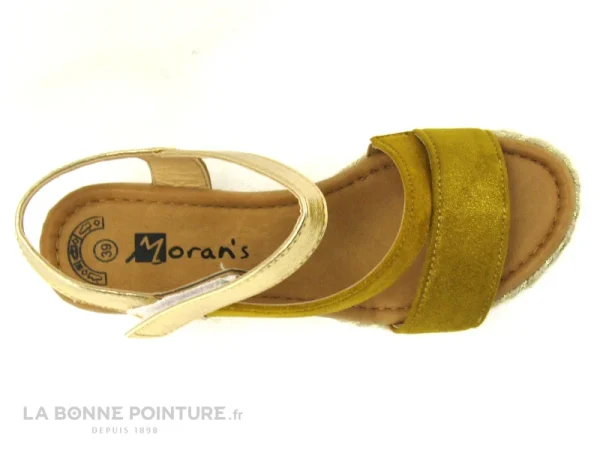 belle Moran’s Morans TICTAQUE 28554 Jaune Or – Sandale Compensee Femme 7