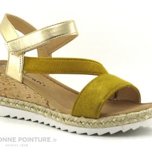 belle Moran’s Morans TICTAQUE 28554 Jaune Or – Sandale Compensee Femme 17