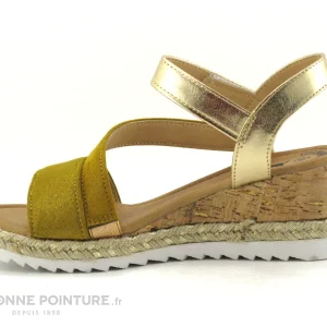 belle Moran’s Morans TICTAQUE 28554 Jaune Or – Sandale Compensee Femme 13