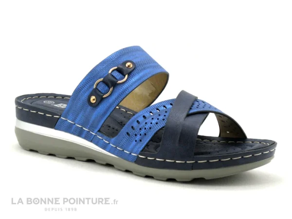 outlet Moran’s Morans ROMARYTO Marine – Bleu Metal – Mule Femme 1