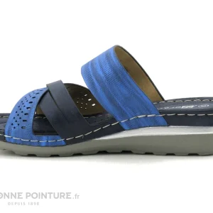 outlet Moran’s Morans ROMARYTO Marine – Bleu Metal – Mule Femme 8