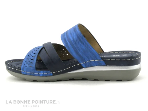 outlet Moran’s Morans ROMARYTO Marine – Bleu Metal – Mule Femme 3