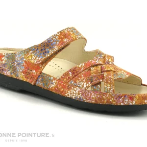 Pedi Girl CLOW Orange Imprime – Mule Confort Femme grand choix 17