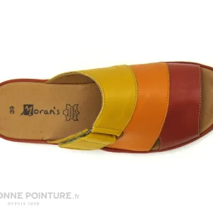 Moran’s Morans FAFILE Brique Rouge – Orange – Jaune – Mule Reglable Nouvelle Collection 19