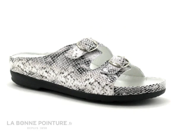 Pedi Girl WELL Off White Reptile – Mule Femme Brides Reglables exclusivement disponibles 1