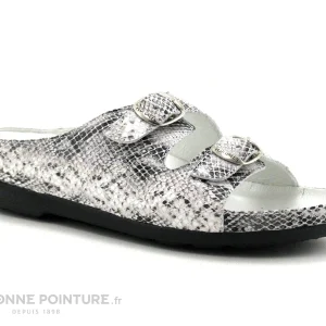 Pedi Girl WELL Off White Reptile – Mule Femme Brides Reglables exclusivement disponibles 17