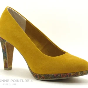 Marco Tozzi 2-22441-26 Saffron Ethno – Escarpin Jaune – Talon Haut Meilleur Service 17