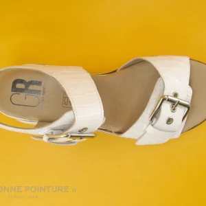 Geo Reino GIFABE Blanc – Nu-pieds Femme – Semelle Compensee Livraison rapide 19