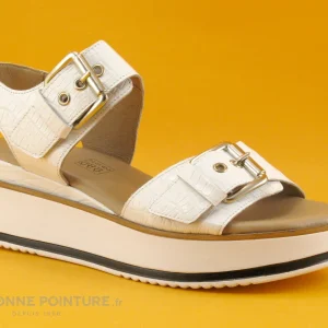 Geo Reino GIFABE Blanc – Nu-pieds Femme – Semelle Compensee Livraison rapide 17