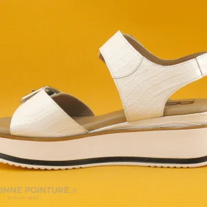 Geo Reino GIFABE Blanc – Nu-pieds Femme – Semelle Compensee Livraison rapide 13