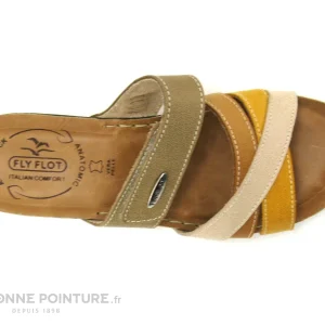 REMISE allant Fly Flot FLAMENT Taupe Jaune Beige – Mule Femme 10