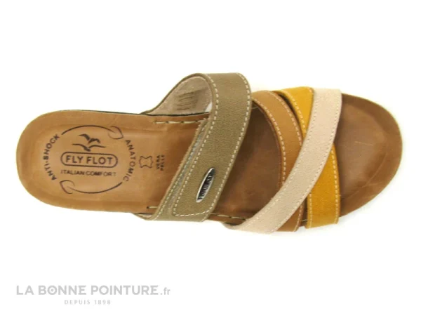 REMISE allant Fly Flot FLAMENT Taupe Jaune Beige – Mule Femme 4