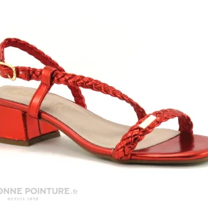 Vente Les Ptites Bombes LPB LPB Les Petites Bombes FLORENCIA – Rouge Metal – Sandale Femme 17