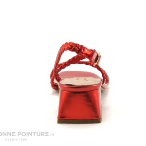 Vente Les Ptites Bombes LPB LPB Les Petites Bombes FLORENCIA – Rouge Metal – Sandale Femme 15