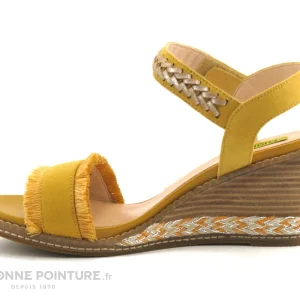 soldes ligne Fugitive ISILY Soft Yellow – Nu-pieds Jaune 13