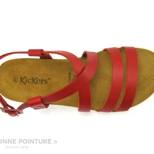 site pas cher Kickers KICK ALICE Rouge – 931650 – Sandale Femme 18