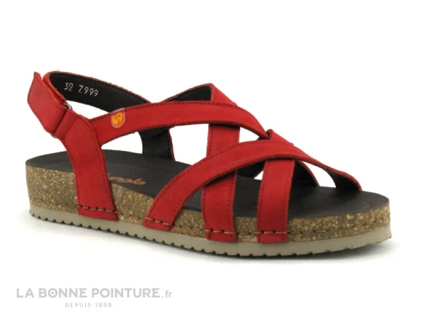 Jungla 7999 Reims Ferrari – Sandale Femme En Cuir Rouge livraison la plus rapide 1