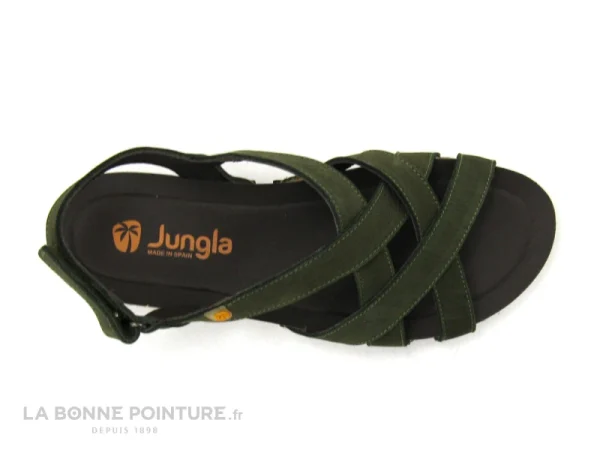 REMISE Jungla 7999 Forest Prado – Sandale Femme En Cuir Vert 7